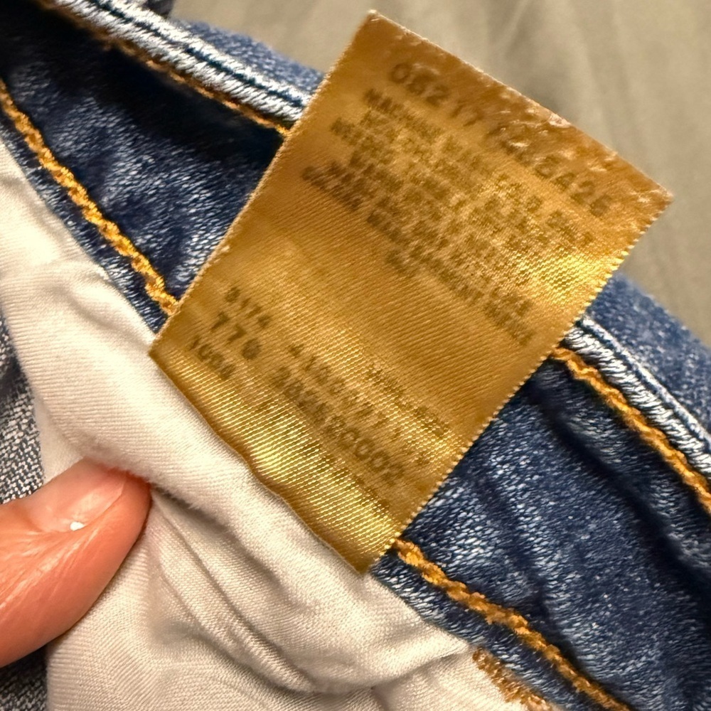 Levi's Blue Distressed Jean Shorts - Picture 3 of 5